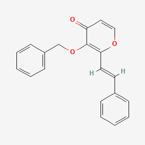 B571471 3-Benzyloxy-2-styryl-pyran-4-one CAS No. 1206102-05-7