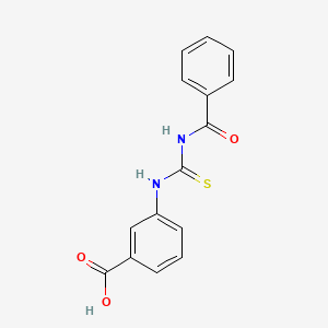 molecular formula C15H12N2O3S B5714720 3-{[(benzoylamino)carbonothioyl]amino}benzoic acid 