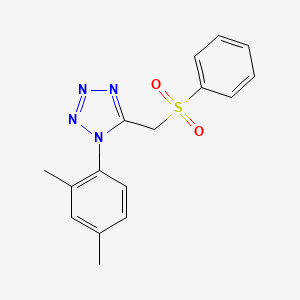 molecular formula C16H16N4O2S B5714729 1-(2,4-dimethylphenyl)-5-[(phenylsulfonyl)methyl]-1H-tetrazole 