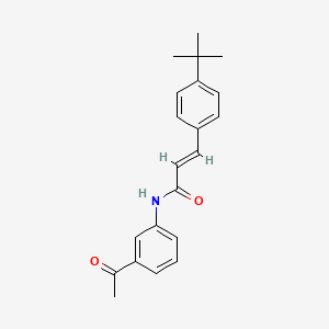 molecular formula C21H23NO2 B5714739 N-(3-acetylphenyl)-3-(4-tert-butylphenyl)acrylamide 