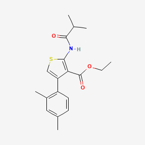 molecular formula C19H23NO3S B5714745 ethyl 4-(2,4-dimethylphenyl)-2-(isobutyrylamino)-3-thiophenecarboxylate 