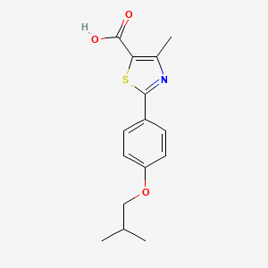 molecular formula C15H17NO3S B571475 2-(4-Isobutoxyphenyl)-4-methylthiazole-5-carboxylic acid CAS No. 1206550-99-3