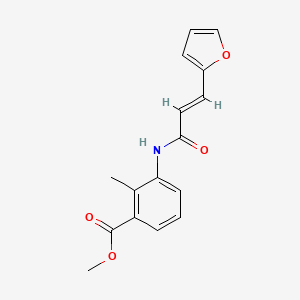 molecular formula C16H15NO4 B5714750 methyl 3-{[3-(2-furyl)acryloyl]amino}-2-methylbenzoate 