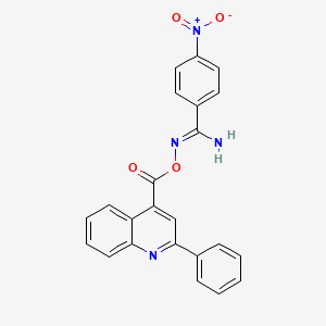 molecular formula C23H16N4O4 B5714763 4-nitro-N'-{[(2-phenyl-4-quinolinyl)carbonyl]oxy}benzenecarboximidamide 