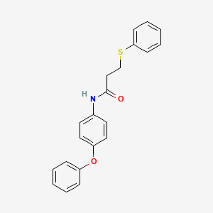 molecular formula C21H19NO2S B5714770 N-(4-phenoxyphenyl)-3-(phenylthio)propanamide 