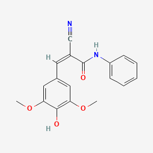 2-cyano-3-(4-hydroxy-3,5-dimethoxyphenyl)-N-phenylacrylamide