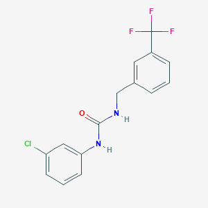 molecular formula C15H12ClF3N2O B5714798 N-(3-chlorophenyl)-N'-[3-(trifluoromethyl)benzyl]urea 