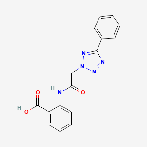 molecular formula C16H13N5O3 B5714815 2-{[(5-phenyl-2H-tetrazol-2-yl)acetyl]amino}benzoic acid 