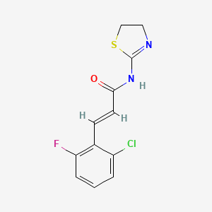 3-(2-chloro-6-fluorophenyl)-N-(4,5-dihydro-1,3-thiazol-2-yl)acrylamide