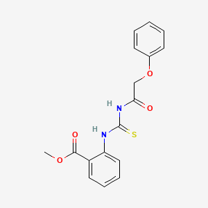 molecular formula C17H16N2O4S B5714835 methyl 2-({[(phenoxyacetyl)amino]carbonothioyl}amino)benzoate 