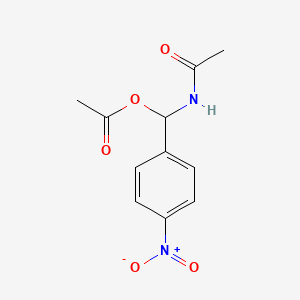 molecular formula C11H12N2O5 B571485 Acetamido(4-nitrophenyl)methyl acetate CAS No. 122129-89-9
