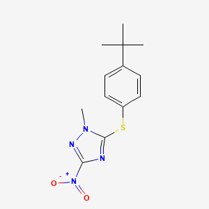 5-[(4-tert-butylphenyl)thio]-1-methyl-3-nitro-1H-1,2,4-triazole