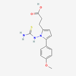 molecular formula C15H17N3O3S B5714897 3-[1-[(aminocarbonothioyl)amino]-5-(4-methoxyphenyl)-1H-pyrrol-2-yl]propanoic acid 