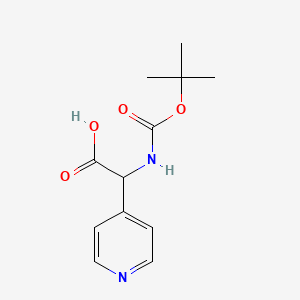 B571496 2-((tert-Butoxycarbonyl)amino)-2-(pyridin-4-yl)acetic acid CAS No. 369403-56-5