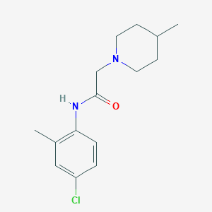 molecular formula C15H21ClN2O B5714960 N-(4-chloro-2-methylphenyl)-2-(4-methyl-1-piperidinyl)acetamide 