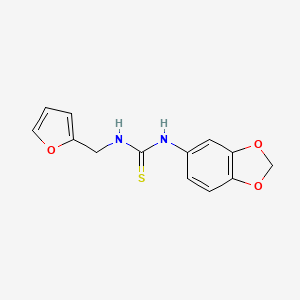 N-1,3-benzodioxol-5-yl-N'-(2-furylmethyl)thiourea