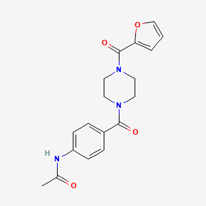 molecular formula C18H19N3O4 B5714993 N-(4-{[4-(2-furoyl)-1-piperazinyl]carbonyl}phenyl)acetamide 
