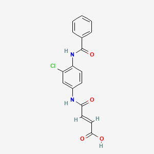 molecular formula C17H13ClN2O4 B5714999 4-{[4-(benzoylamino)-3-chlorophenyl]amino}-4-oxo-2-butenoic acid 