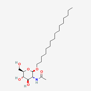 molecular formula C24H47NO6 B571502 十六烷基 2-乙酰氨基-2-脱氧-β-D-吡喃葡萄糖苷 CAS No. 115414-49-8
