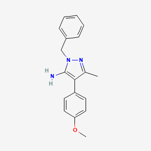 1-benzyl-4-(4-methoxyphenyl)-3-methyl-1H-pyrazol-5-amine