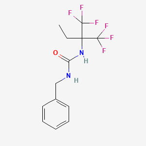 molecular formula C13H14F6N2O B5715027 N-benzyl-N'-[1,1-bis(trifluoromethyl)propyl]urea 