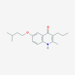 molecular formula C18H25NO2 B5715069 2-methyl-6-(3-methylbutoxy)-3-propyl-4-quinolinol 