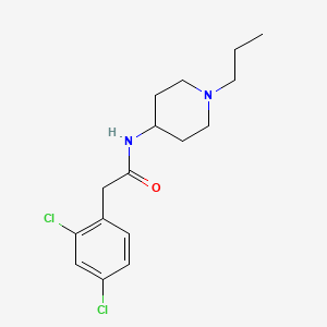 molecular formula C16H22Cl2N2O B5715091 2-(2,4-dichlorophenyl)-N-(1-propyl-4-piperidinyl)acetamide 