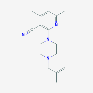 molecular formula C16H22N4 B5715094 4,6-dimethyl-2-[4-(2-methyl-2-propen-1-yl)-1-piperazinyl]nicotinonitrile 