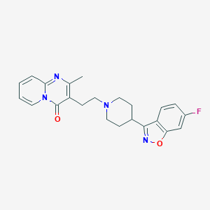 molecular formula C23H23FN4O2 B057151 3-[2-[4-(6-氟-1,2-苯并恶唑-3-基)哌啶-1-基]乙基]-2-甲基吡啶并[1,2-a]嘧啶-4-酮 CAS No. 108855-18-1