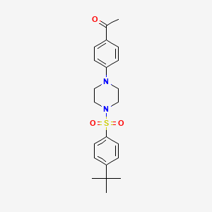 molecular formula C22H28N2O3S B5715137 1-{4-[4-(4-TERT-BUTYLBENZENESULFONYL)PIPERAZIN-1-YL]PHENYL}ETHAN-1-ONE 