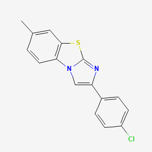 molecular formula C16H11ClN2S B5715144 2-(4-chlorophenyl)-7-methylimidazo[2,1-b][1,3]benzothiazole 