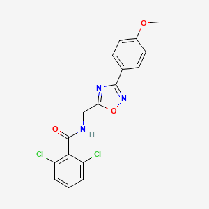 2,6-dichloro-N-{[3-(4-methoxyphenyl)-1,2,4-oxadiazol-5-yl]methyl}benzamide