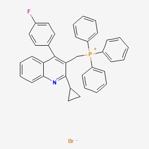 molecular formula C37H30BrFNP B571517 ((2-环丙基-4-(4-氟苯基)喹啉-3-基)甲基)三苯基溴化鏻 CAS No. 154057-58-6