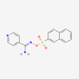 molecular formula C16H13N3O3S B5715173 N'-[(2-naphthylsulfonyl)oxy]-4-pyridinecarboximidamide 