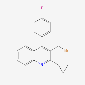 molecular formula C19H15BrFN B571519 3-(溴甲基)-2-环丙基-4-(4-氟苯基)喹啉 CAS No. 154057-56-4
