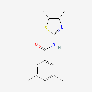 molecular formula C14H16N2OS B5715203 N-(4,5-dimethyl-1,3-thiazol-2-yl)-3,5-dimethylbenzamide 