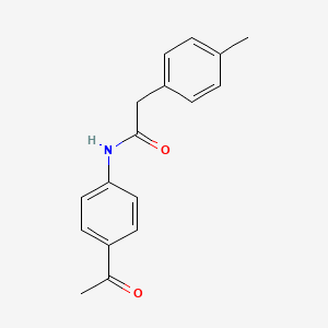 molecular formula C17H17NO2 B5715216 N-(4-acetylphenyl)-2-(4-methylphenyl)acetamide 