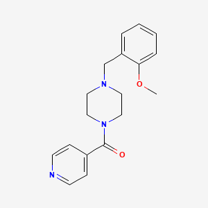 molecular formula C18H21N3O2 B5715242 1-isonicotinoyl-4-(2-methoxybenzyl)piperazine 