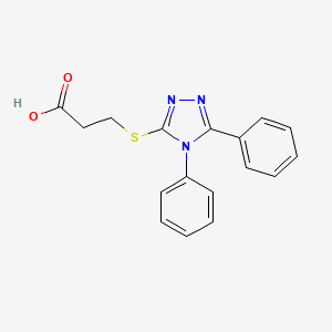 molecular formula C17H15N3O2S B5715262 3-[(4,5-diphenyl-4H-1,2,4-triazol-3-yl)thio]propanoic acid 