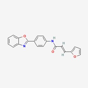 N-[4-(1,3-benzoxazol-2-yl)phenyl]-3-(2-furyl)acrylamide