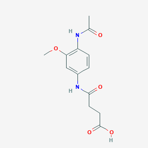 molecular formula C13H16N2O5 B5715319 4-{[4-(acetylamino)-3-methoxyphenyl]amino}-4-oxobutanoic acid 