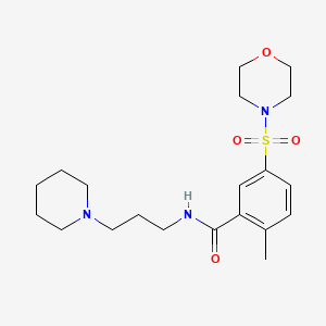 molecular formula C20H31N3O4S B5715333 2-methyl-5-(4-morpholinylsulfonyl)-N-[3-(1-piperidinyl)propyl]benzamide 