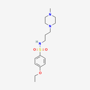 molecular formula C16H27N3O3S B5715334 4-ethoxy-N-[3-(4-methyl-1-piperazinyl)propyl]benzenesulfonamide 