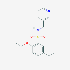 molecular formula C18H24N2O3S B5715354 2-ethoxy-5-isopropyl-4-methyl-N-(3-pyridinylmethyl)benzenesulfonamide 