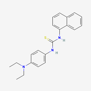 molecular formula C21H23N3S B5715361 N-[4-(diethylamino)phenyl]-N'-1-naphthylthiourea 