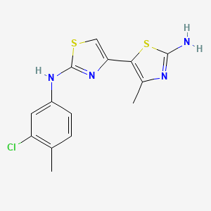molecular formula C14H13ClN4S2 B5715379 N~2~-(3-chloro-4-methylphenyl)-4'-methyl-4,5'-bi-1,3-thiazole-2,2'-diamine 