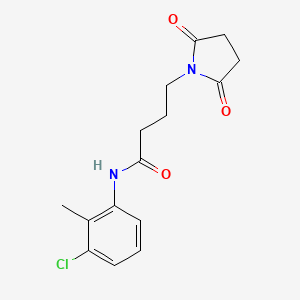 molecular formula C15H17ClN2O3 B5715383 N-(3-chloro-2-methylphenyl)-4-(2,5-dioxo-1-pyrrolidinyl)butanamide 