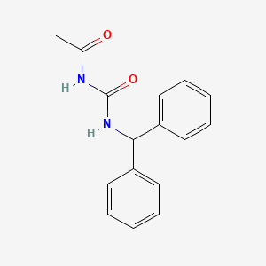 molecular formula C16H16N2O2 B5715407 N-{[(diphenylmethyl)amino]carbonyl}acetamide 