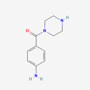 molecular formula C11H15N3O B571543 (4-氨基苯基)(哌嗪-1-基)甲酮 CAS No. 72141-42-5