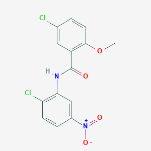 molecular formula C14H10Cl2N2O4 B5715433 5-chloro-N-(2-chloro-5-nitrophenyl)-2-methoxybenzamide 